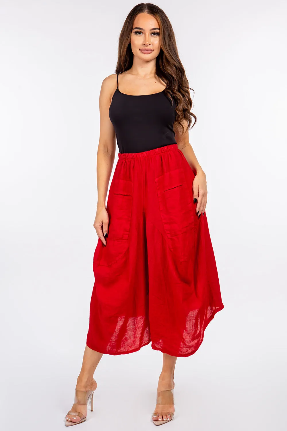 Raw Moda Italian Linen Pants Skirt