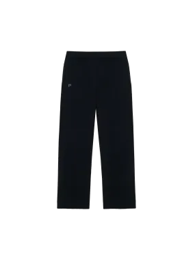 Recycled Cashmere Loose Track Pants—black