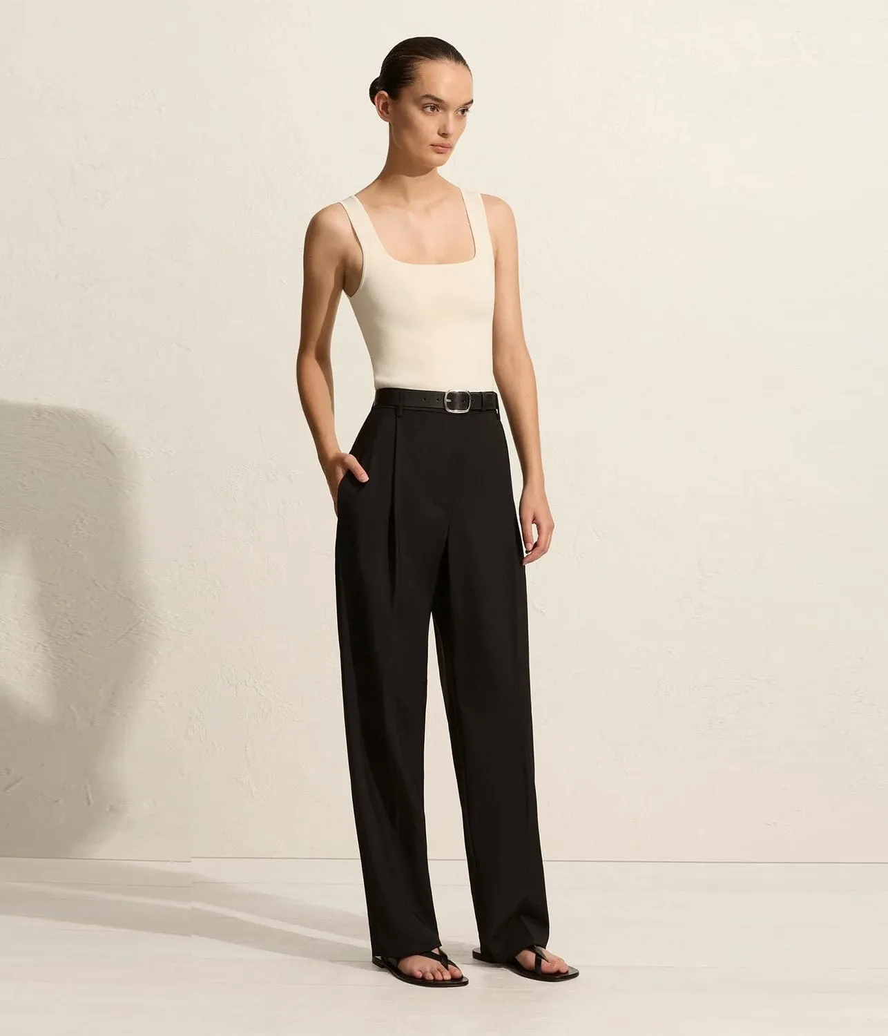 RELAXED TAILORED TROUSER BLACK