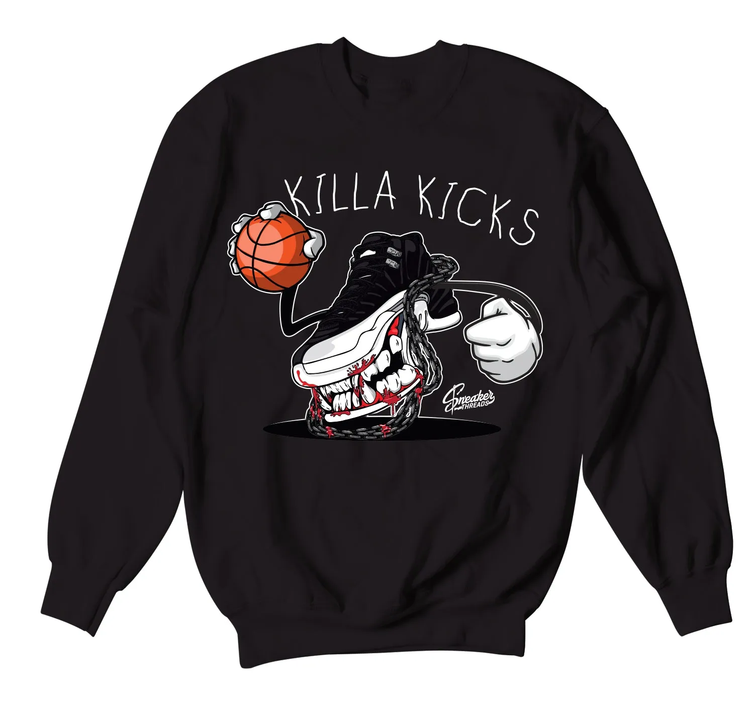 Retro 12 Playoff Sweater - Killa Kicks - Black