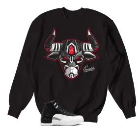 Retro 12 Playoff Sweater - War Bully - Black