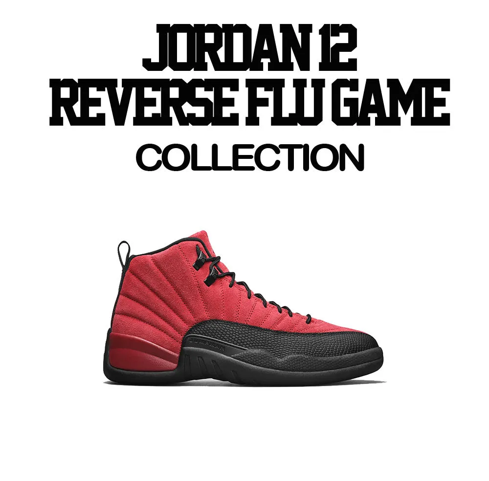 Retro 12 Reverse Flu Sweater - Living Life - Red