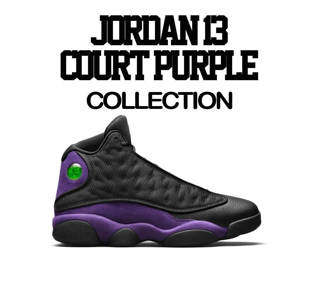 Retro 13 Court Purple Sweater - Trust Issues - Black