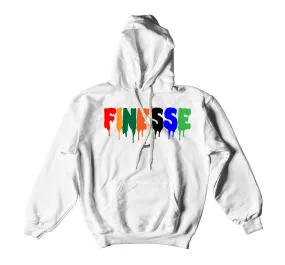 Retro 2 Multi Hoody - Finesse - White