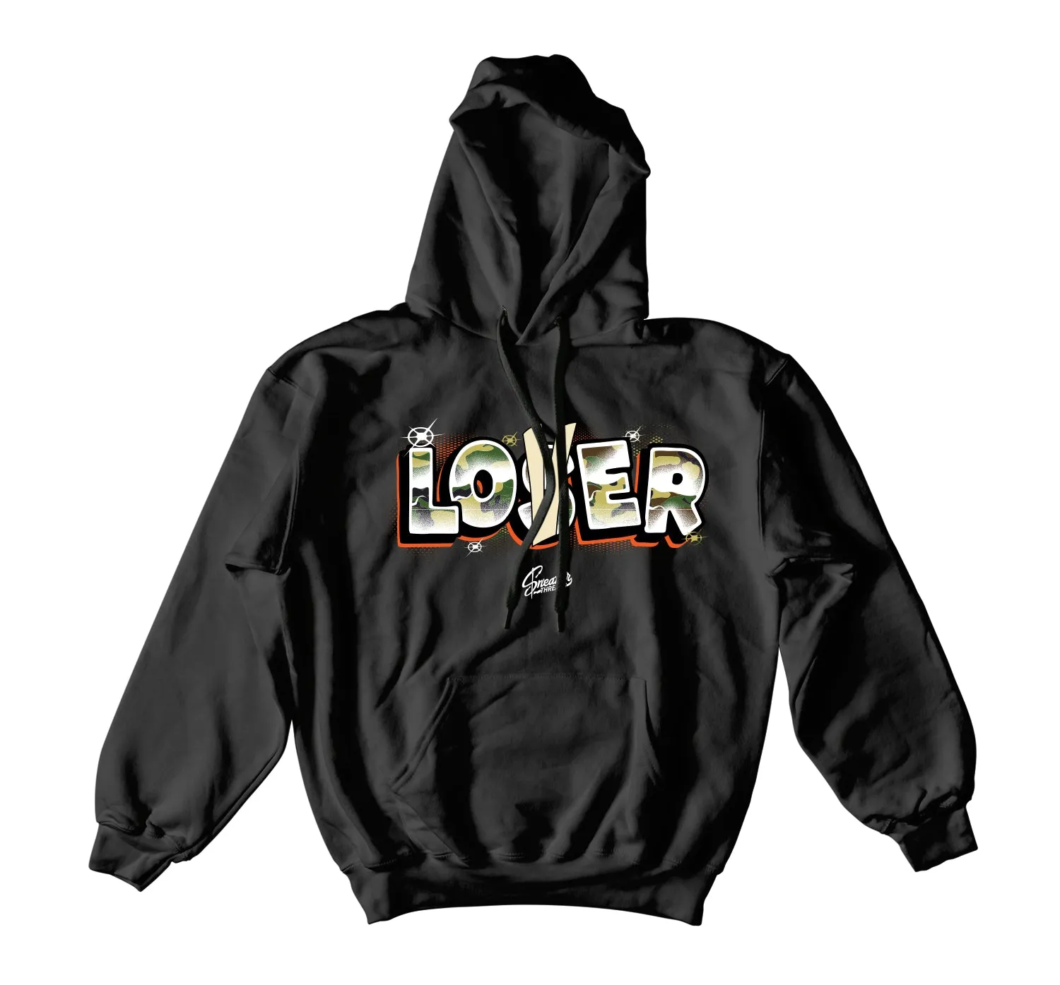 Retro 3 Patchwork Hoody - Lover - Black