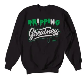 Retro 3 Pine Green Sweater - Dripping Greatness - Black