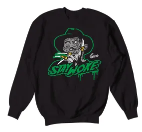 Retro 3 Pine Green Sweater - Stay Woke  - Black