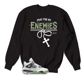 Retro 4 Oil Green Seafoam Enemies Sweater