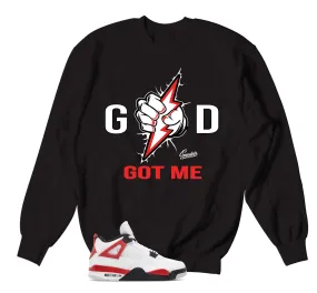 Retro 4 Red Cement God Got Me Sweater