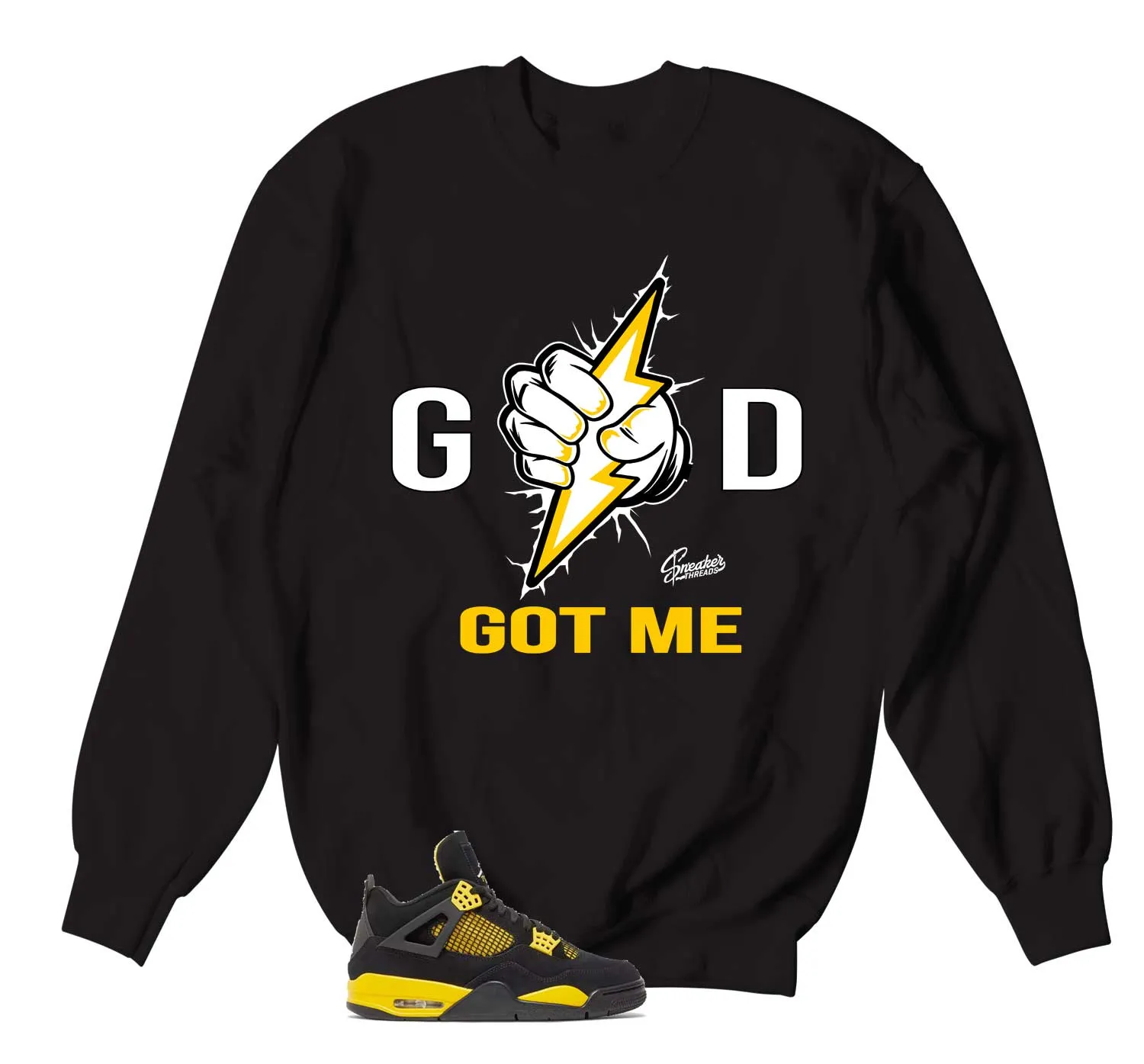 Retro 4 Thunder God Got Me Sweater