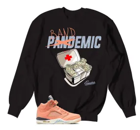 Retro 5 Crimson Bliss Sweater - Bandemic - Black