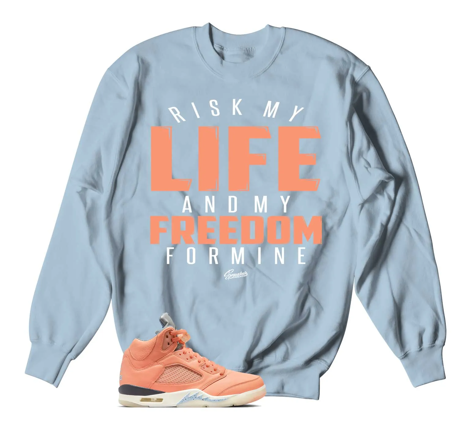 Retro 5 Crimson Bliss Sweater - My Life - Light blue