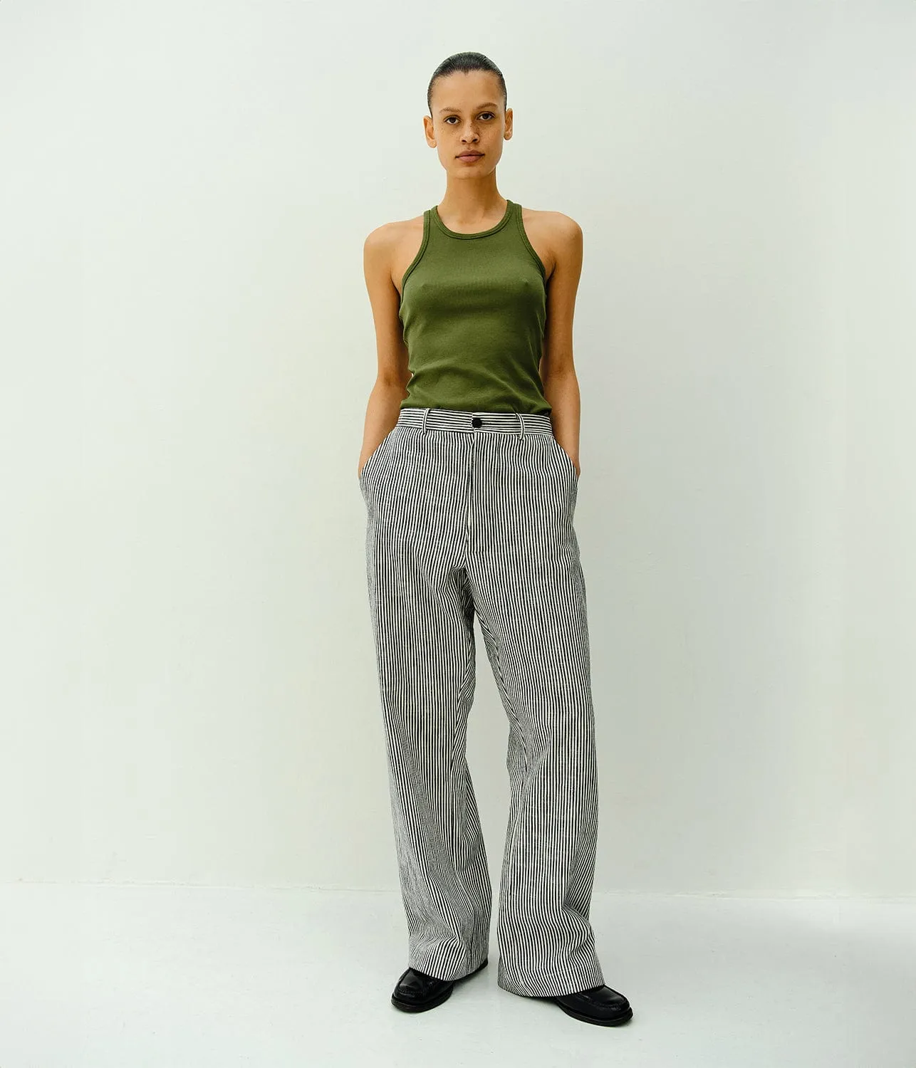 ROWAN PANTS- BLACK/STRAW