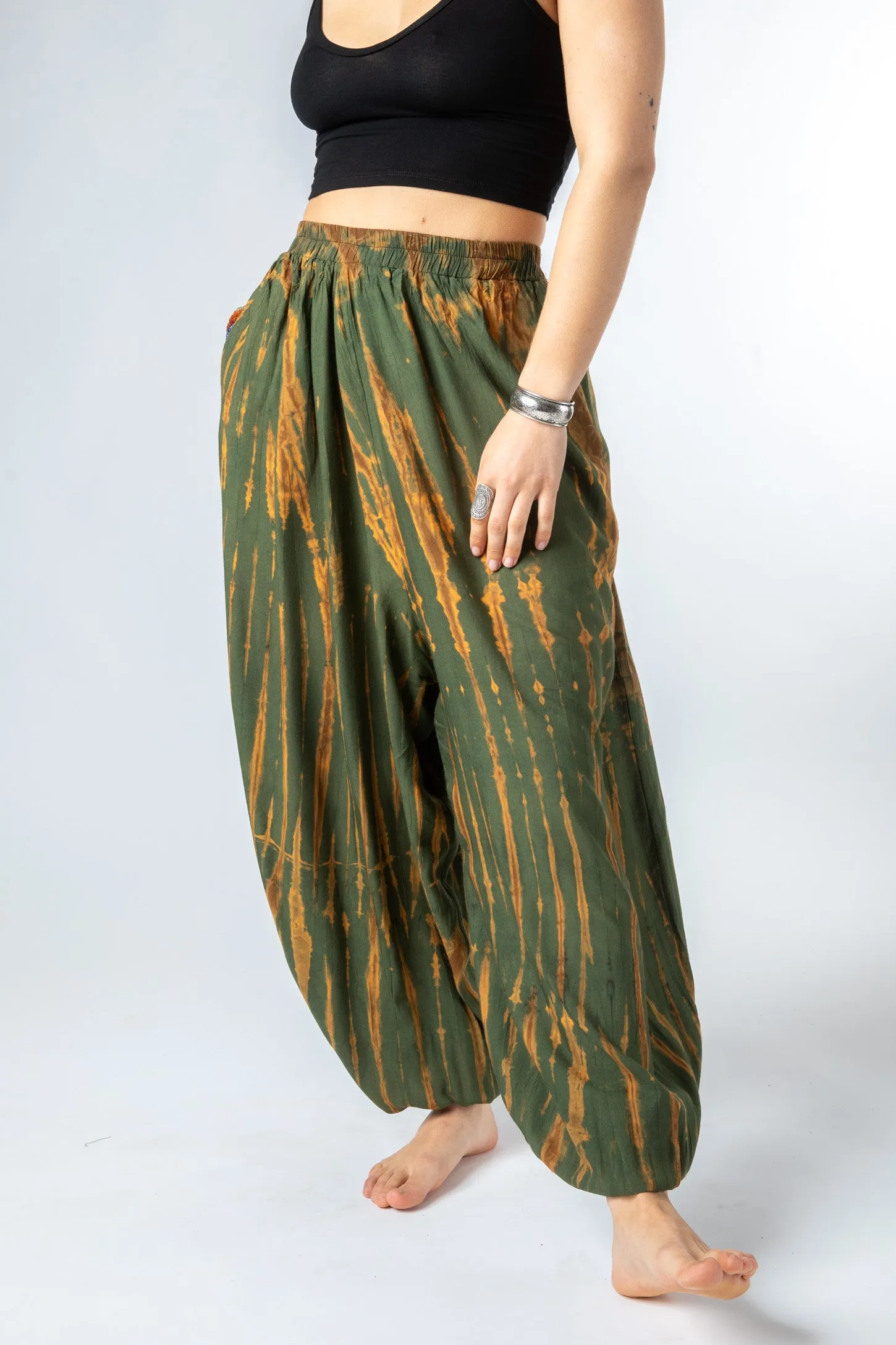 Shibori Tie Dye Harem Pants