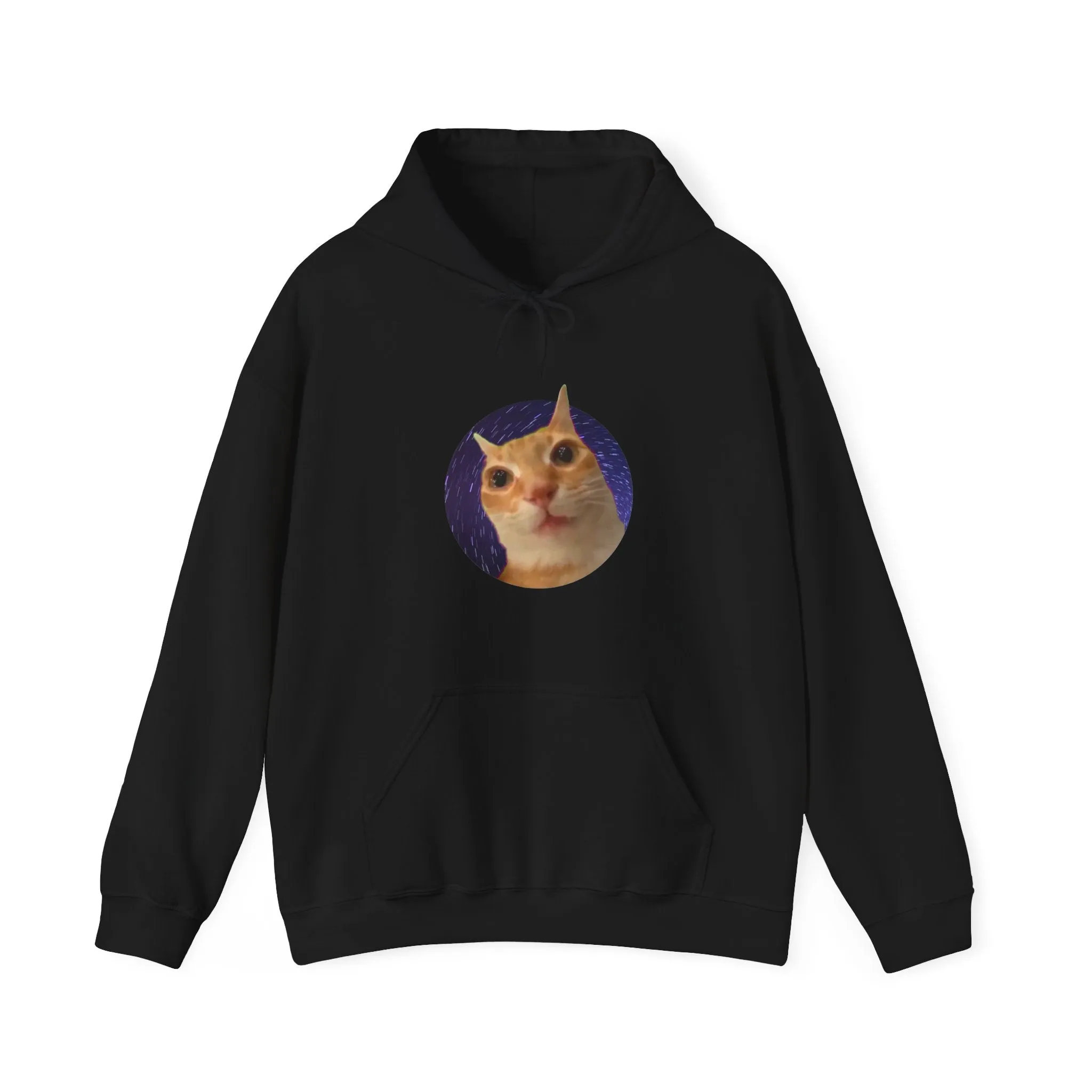 Spaced Out Cat Meme Unisex Heavy Blend Hooded Sweatshirt