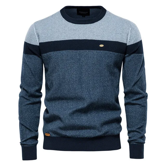 Spliced Cotton Sweater: The Ultimate Winter Staple