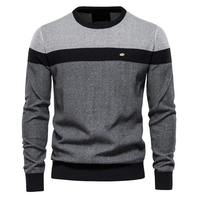 Spliced Cotton Sweater: The Ultimate Winter Staple