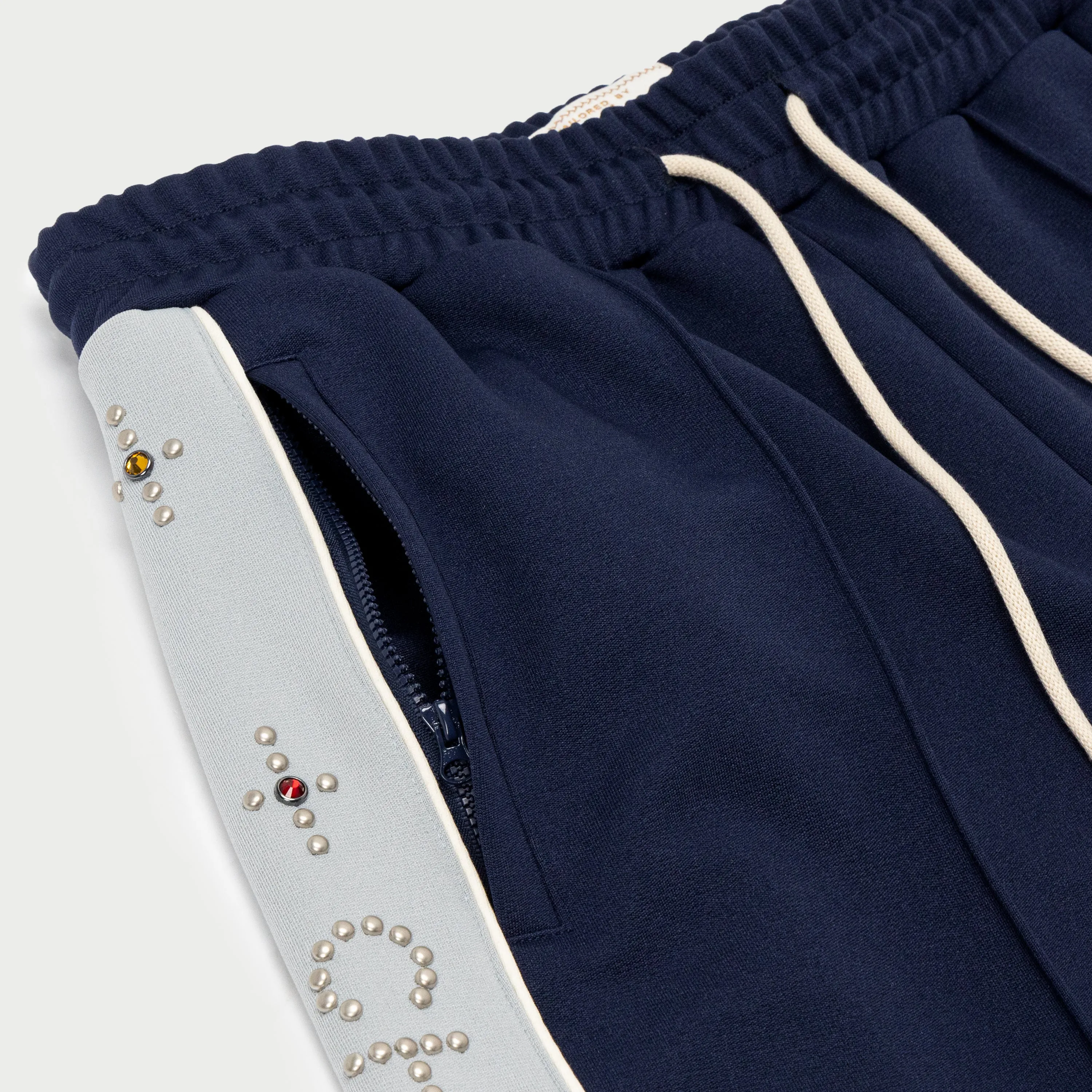 Studded Track Pants (Navy)