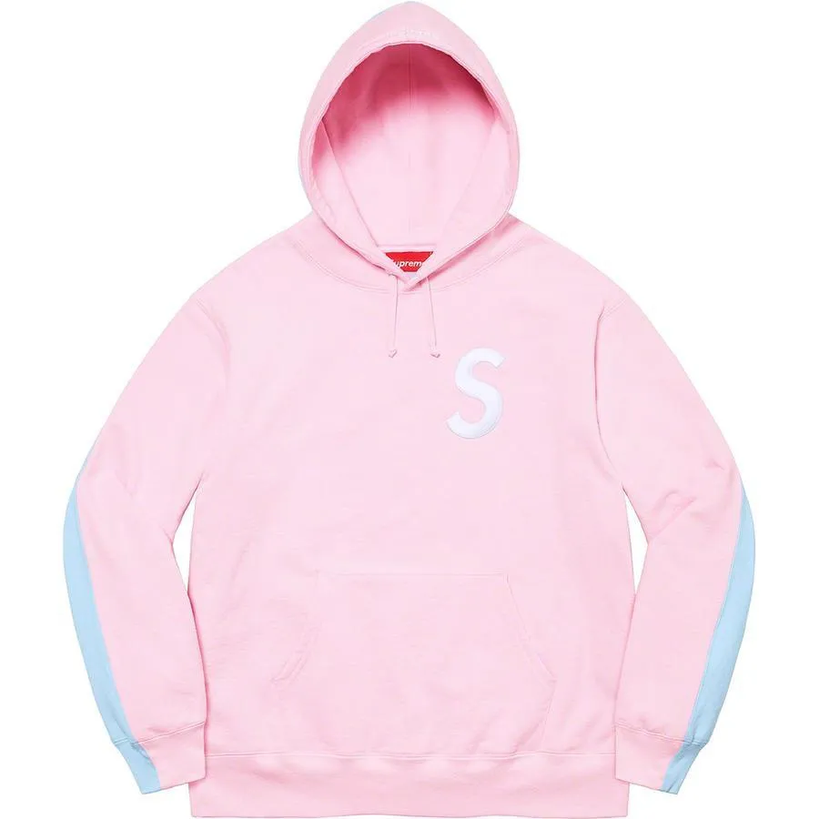 Supreme S Logo Split Hooded Sweatshirt (Pink)