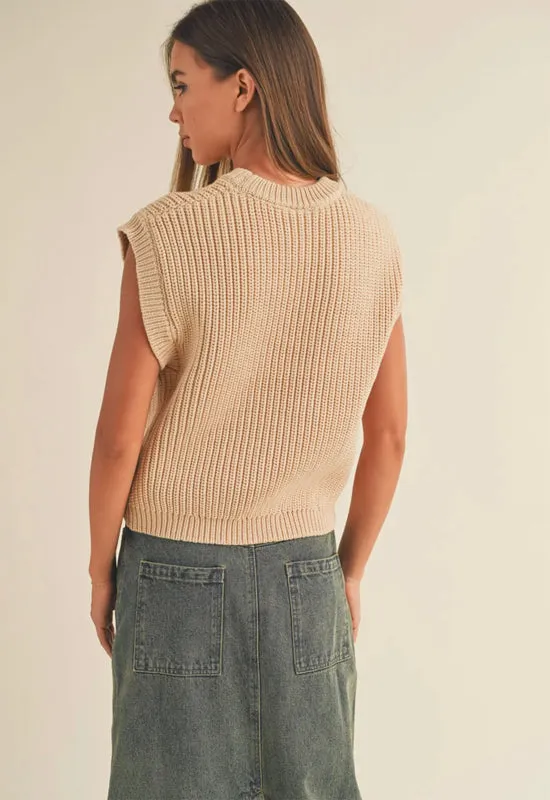 Sweater Vest - Beige