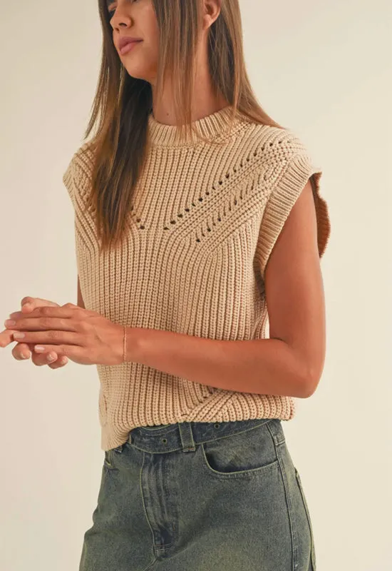 Sweater Vest - Beige