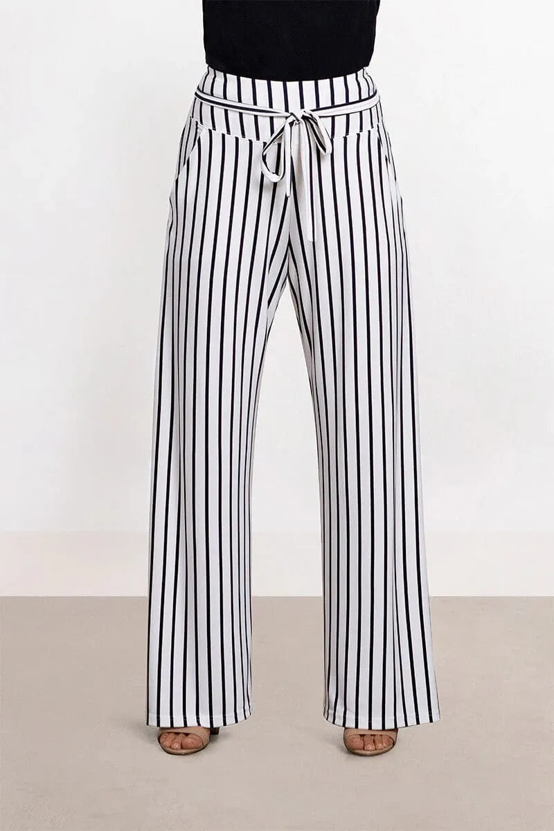 Sympli Stripe Wide Leg Trouser 27195