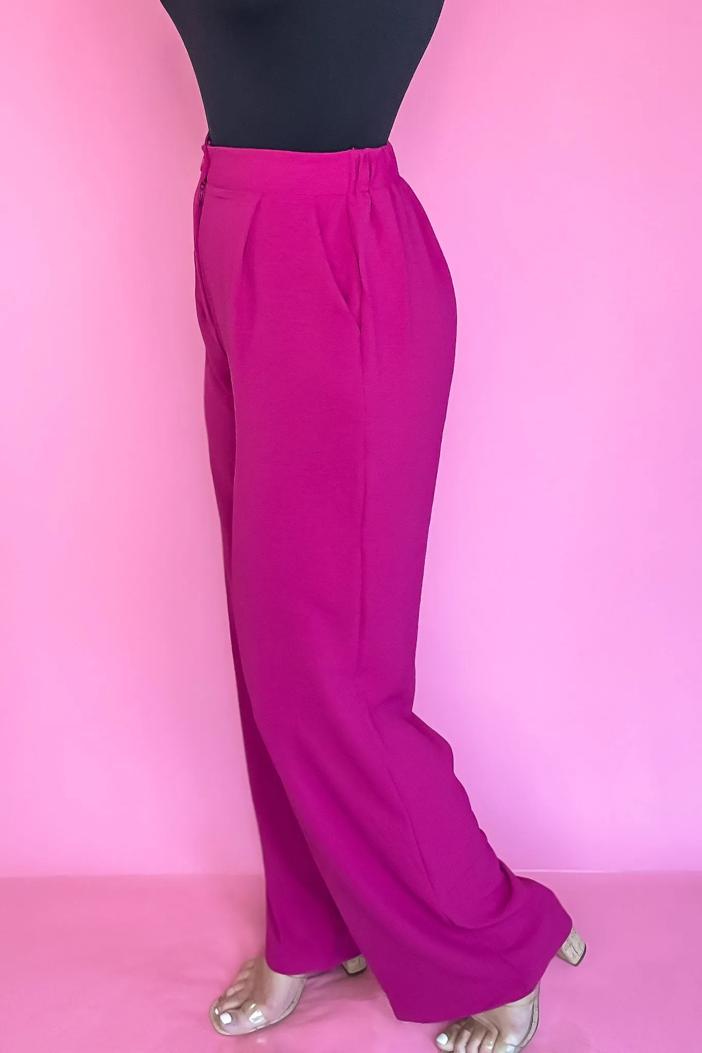 Tailored Love Magenta High Waisted Brooklyn Airflow Pants