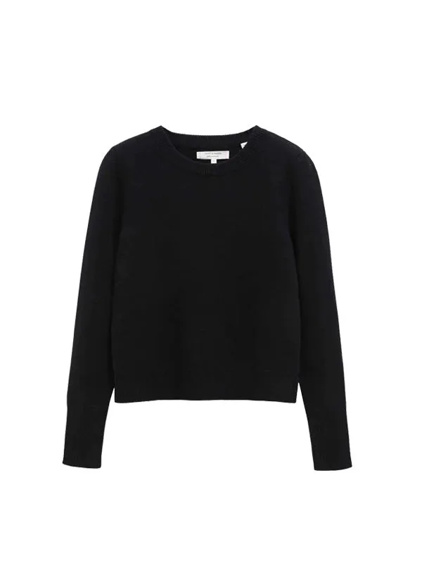 The Cropped Essentials Sweater in Black