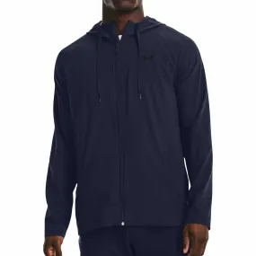 Under Armour Woven Perforated Windbreaker Mens Running Jacket - Navy