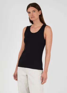 Women's Rib Vest in Black